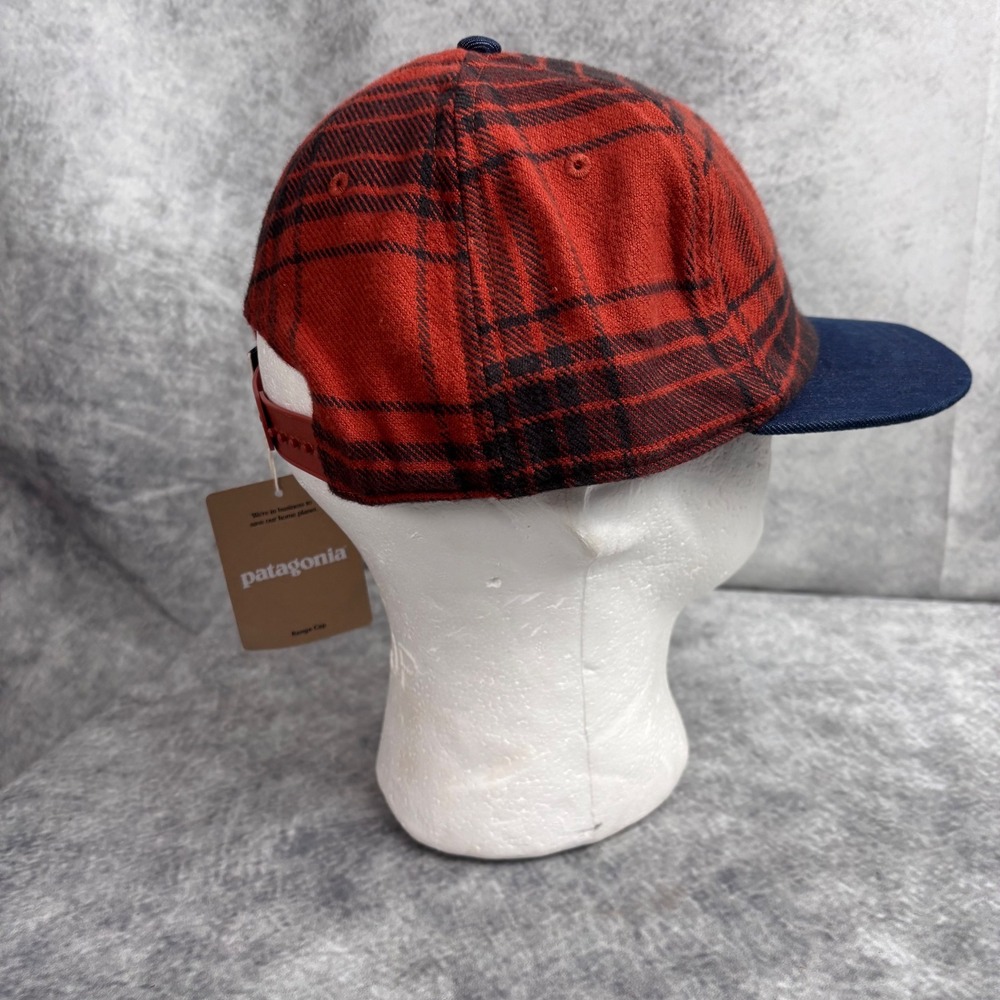 Patagonia Adult Range Flat Billed Snapback Trucker Hat in Cascade Burnished Red - Picture 4 of 9